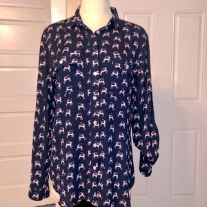 Ann Taylor Loft Long sleeved button up tee